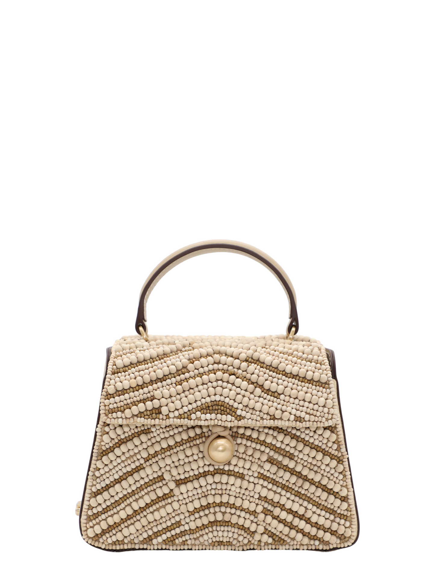 Cult Gaia Sybil Crossbody Bag in Natural Wooden Bead Multi