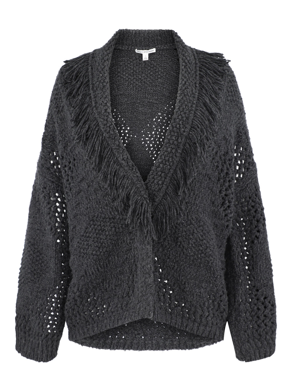 Autumn Cashmere Fringed Shawl Collar Jacket (More Colors)