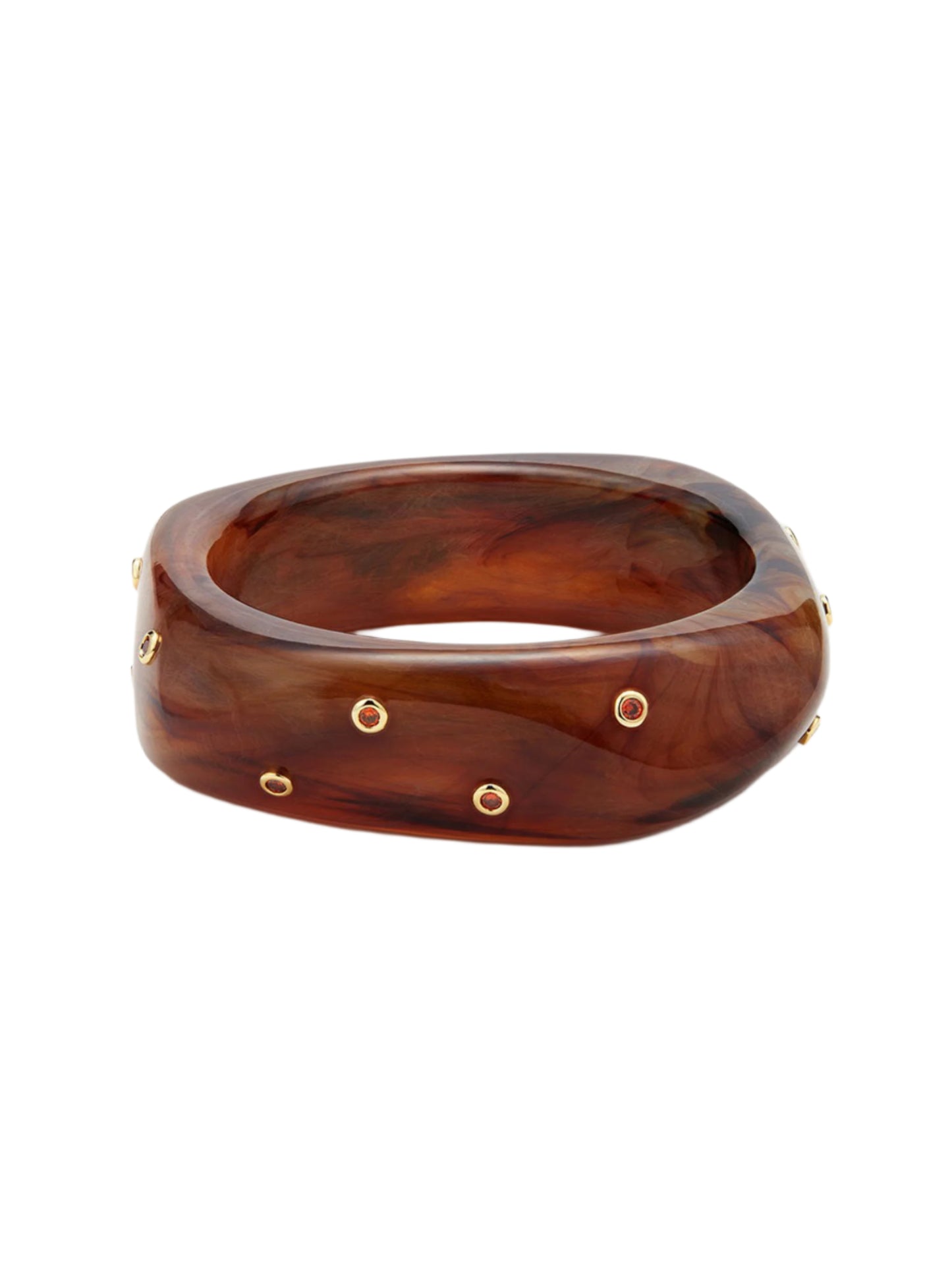 Luv AJ Ibiza Lucite Cuff in Gold