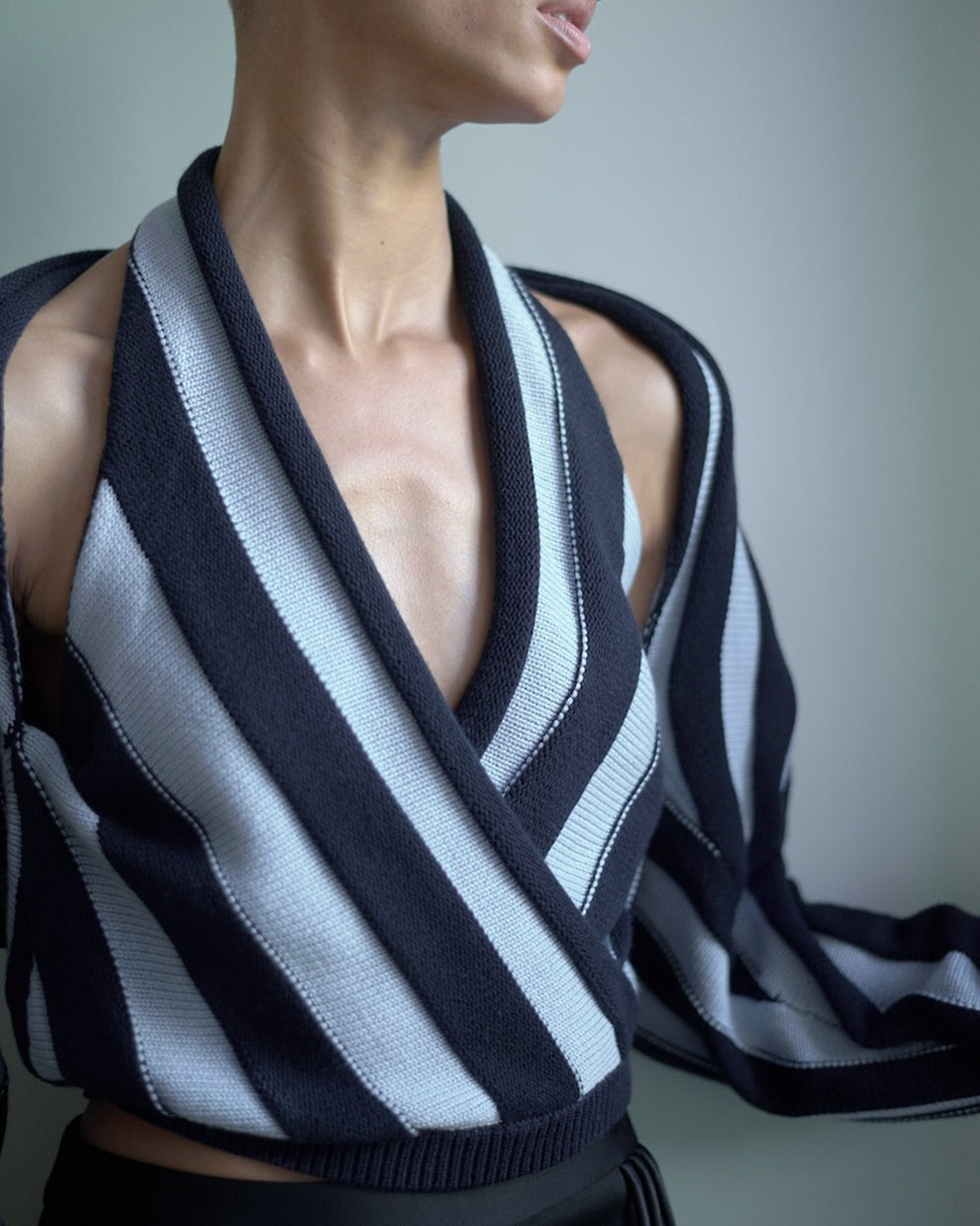 Hellessy Artin Sweater in Blue Stripe