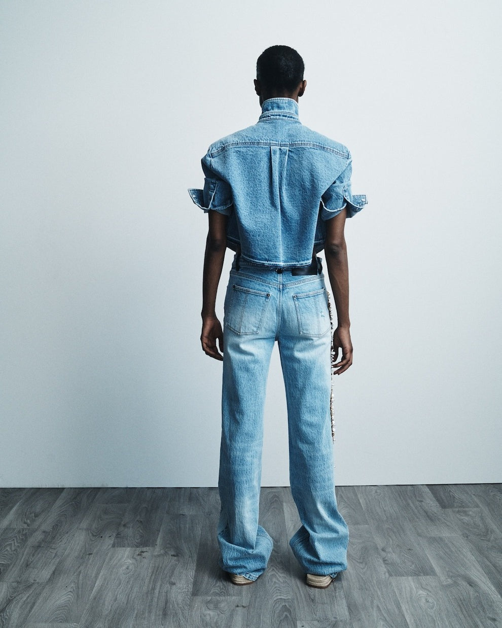 Hellessy Saito Jeans in Medium Wash/Black