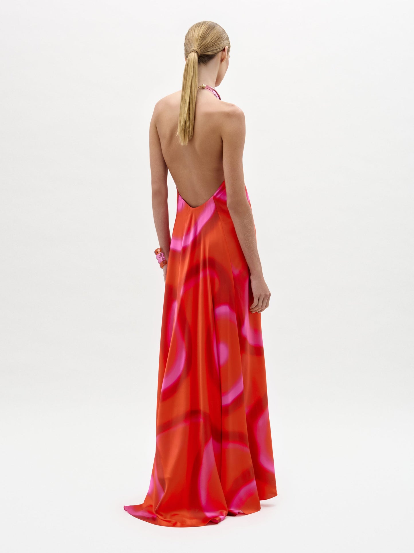 Silvia Tcherassi Jesse Dress in Orange Abstract Print