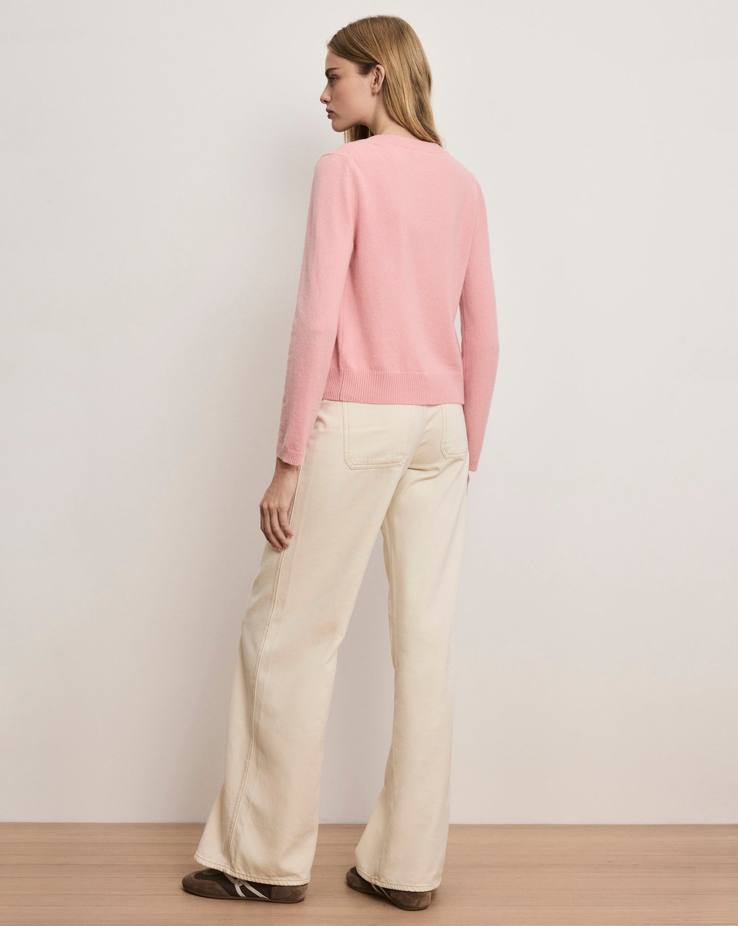 Veronica Beard Daro Cashmere Cardigan in Petal