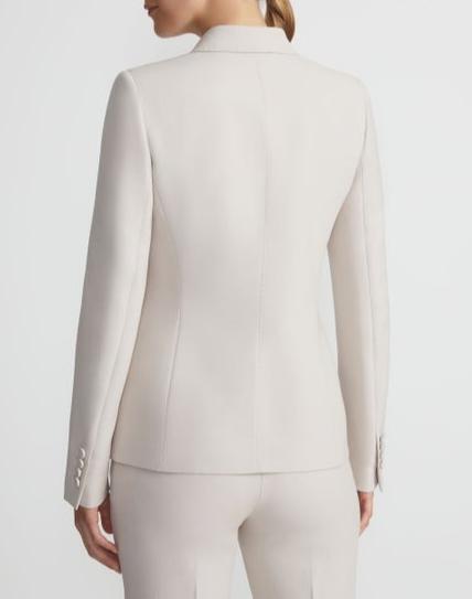 Lafayette 148 Three Button Academy Blazer in Pearl