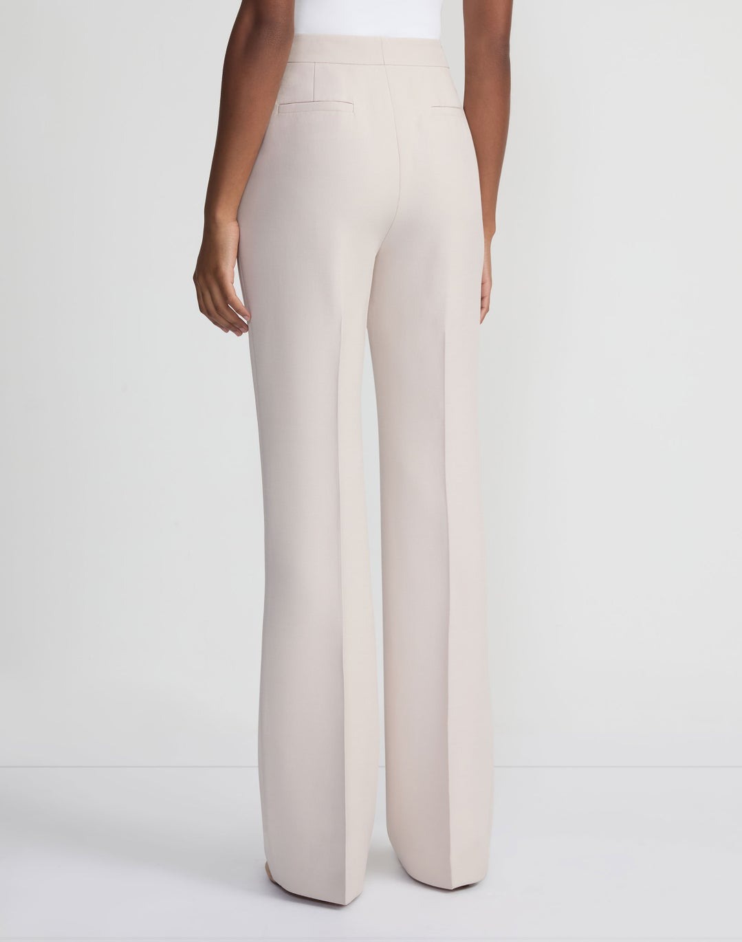 Lafayette 148 Saint Marks Flared Pant in Pearl