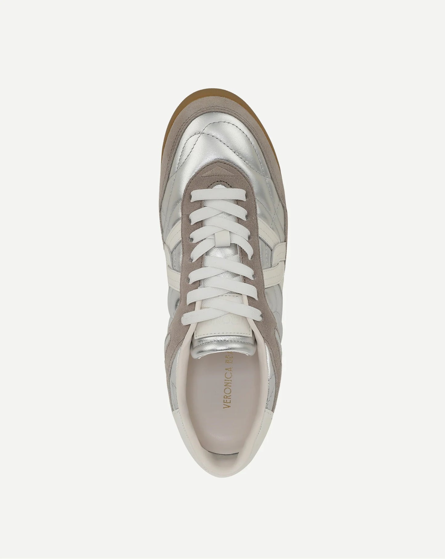 Veronica Beard Natalia Suede Sneaker in Silver/Grey