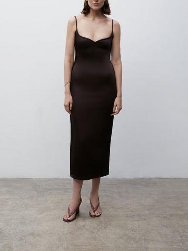 Paris Georgia Heart Dress in Chocolate