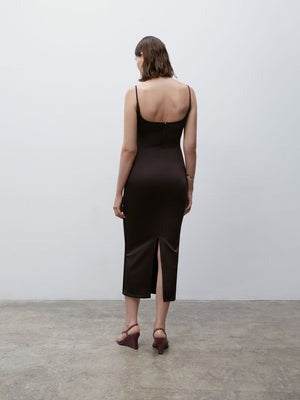 Paris Georgia Heart Dress in Chocolate
