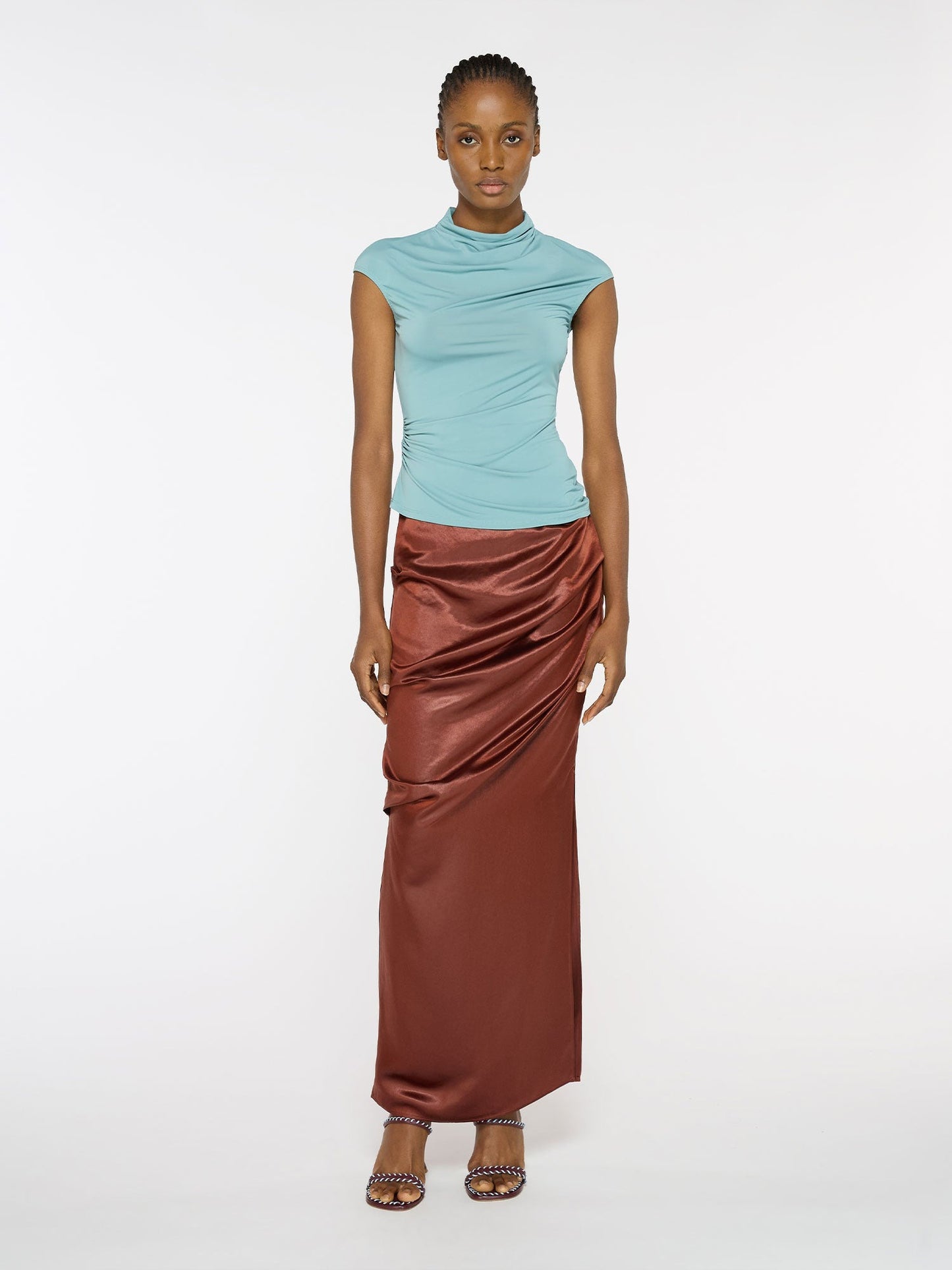 Paris Georgia Liquid Skirt in Saffron