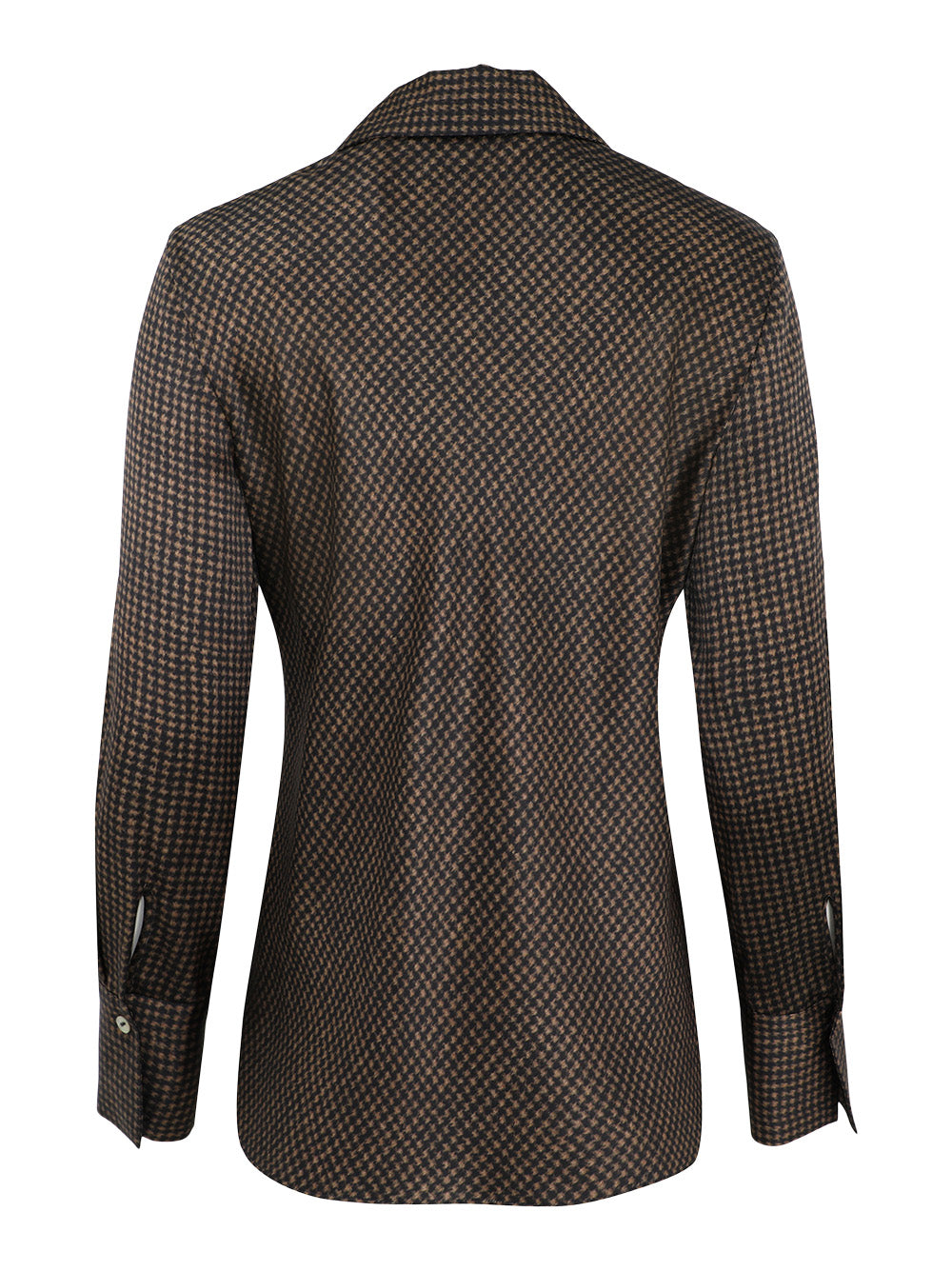 Vince Houndstooth Long Sleeve Blouse