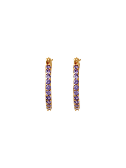 Crystal Haze Mini Pave Hoops (More Colors)