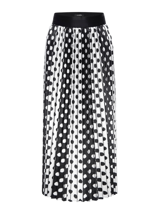 Le Superbe Stripish Dots Pleated Skirt