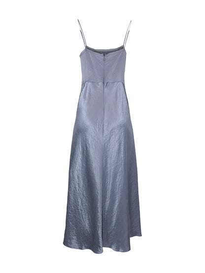 Vince Sheer Panelled Slip Dress in Iris Smoke