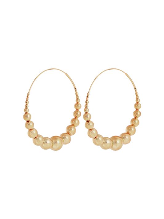 Gas Bijoux Multiperla Hoop Earrings in Gold