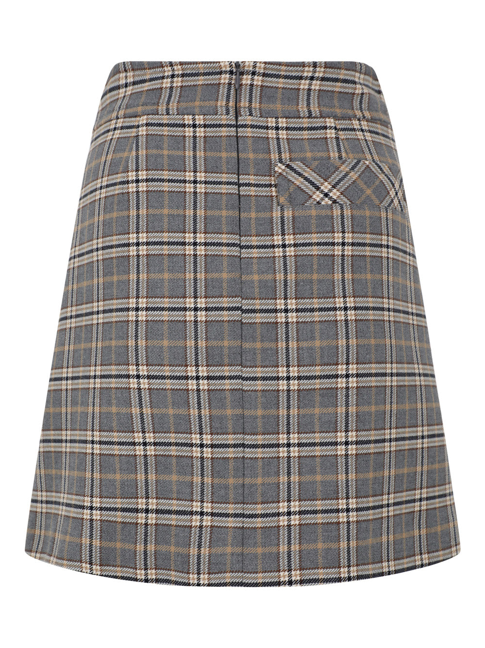 Tara Jarmon Jimmy Plaid Skirt in Anthraite