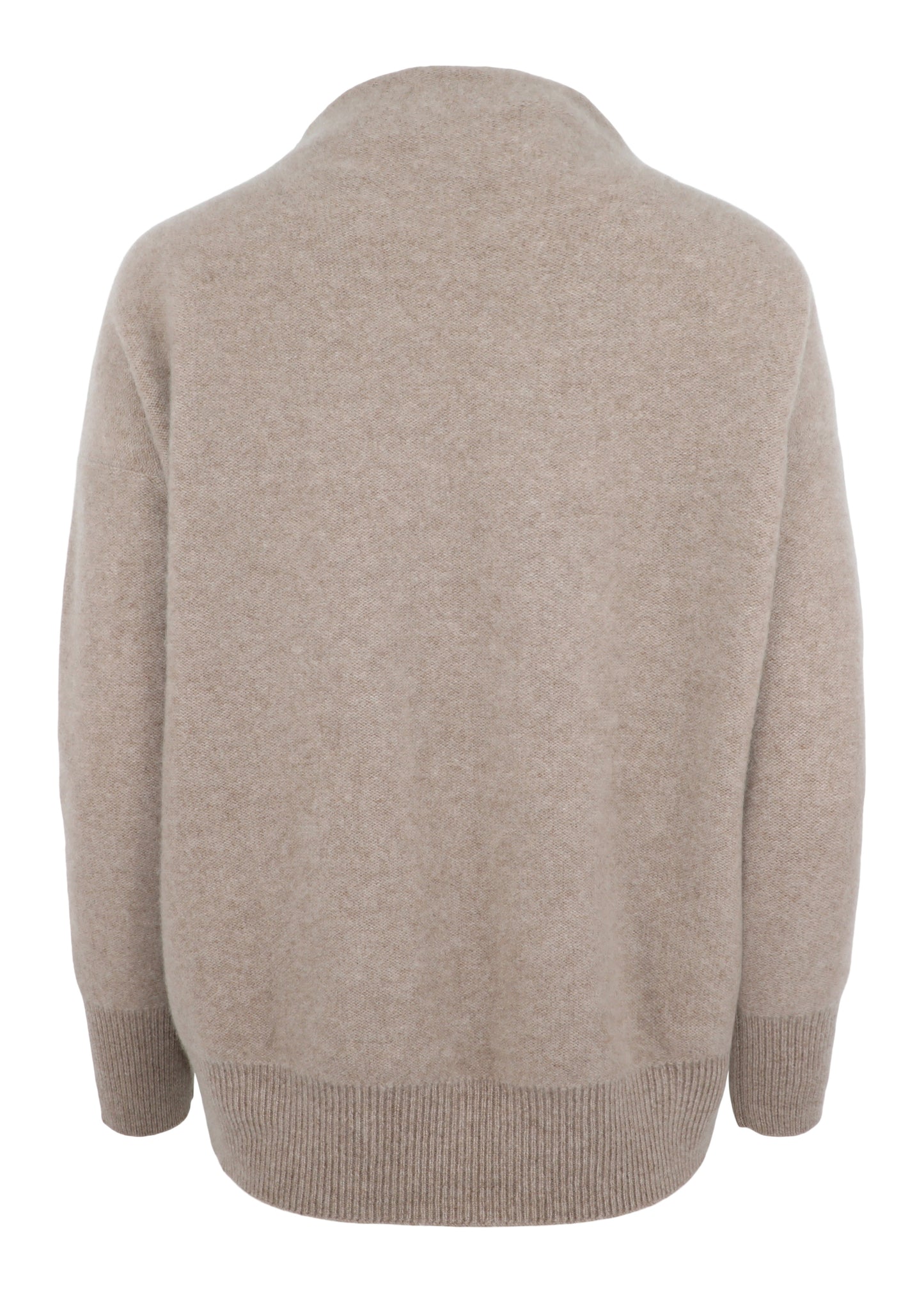 Vince Cashmere Funnel Neck Pullover Sweater in Hazelnut