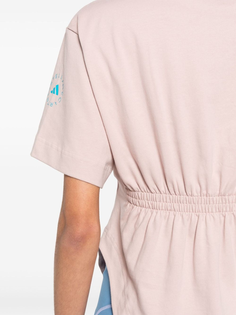 Adidas x Stella McCartney Curved-Hem T-shirt in Pink
