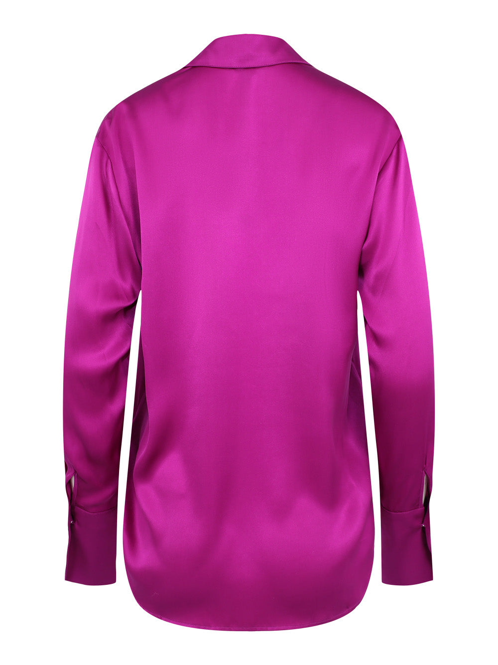 Catherine Gee Daria French Cuff Silk Blouse in Electric Orchid
