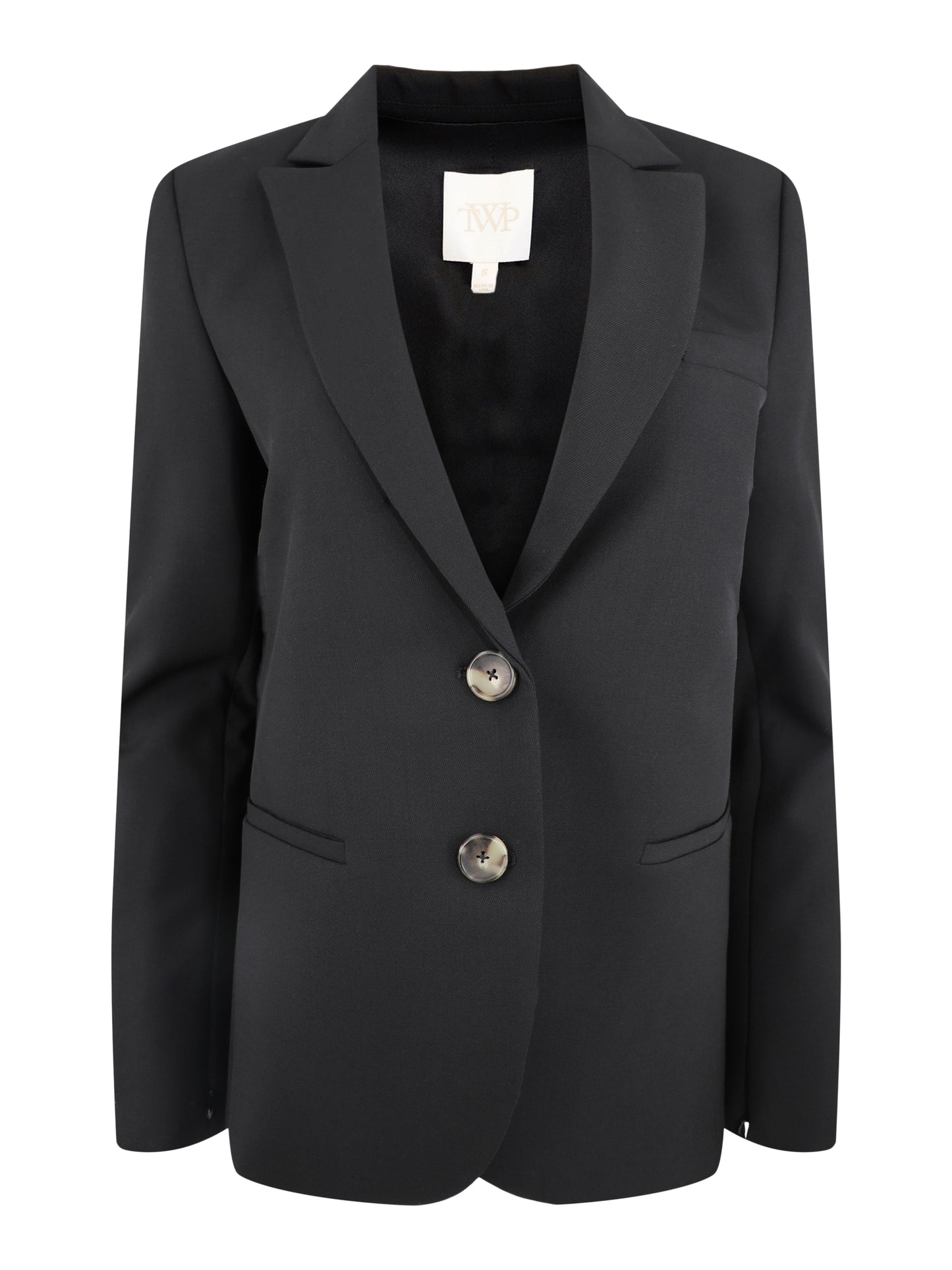 TWP Boyfriend Black Blazer With Zipper