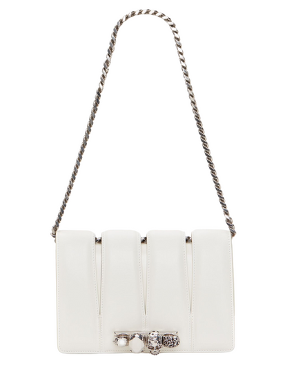 Alexander McQueen The Slash Handbag in Soft Ivory