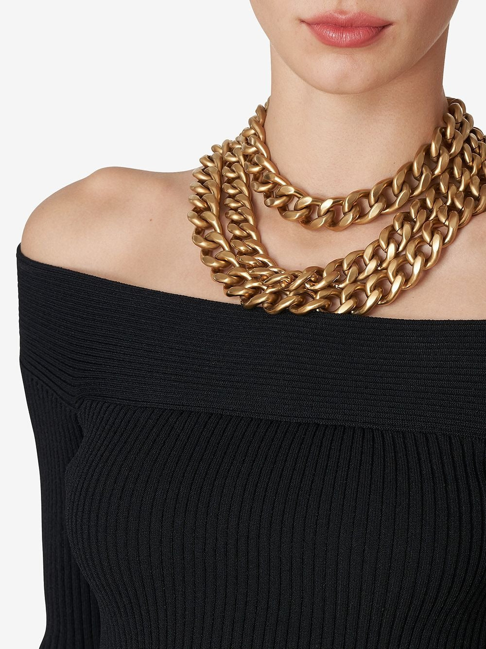 Carolina Herrera Gold Multi Chain Necklace