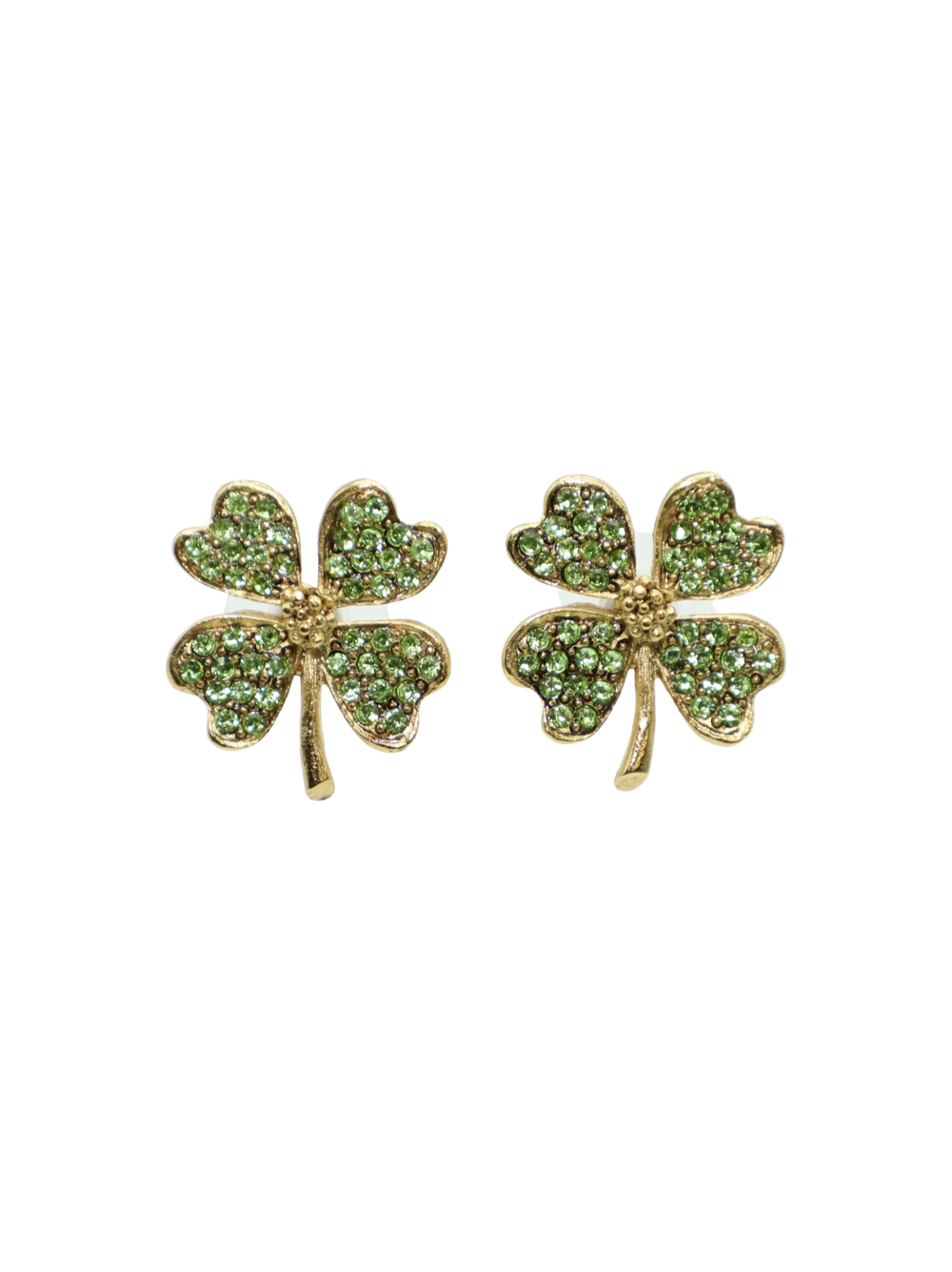 Oscar de la Renta Crystal Four Leaf Clover Stud Earrings (More Colors)