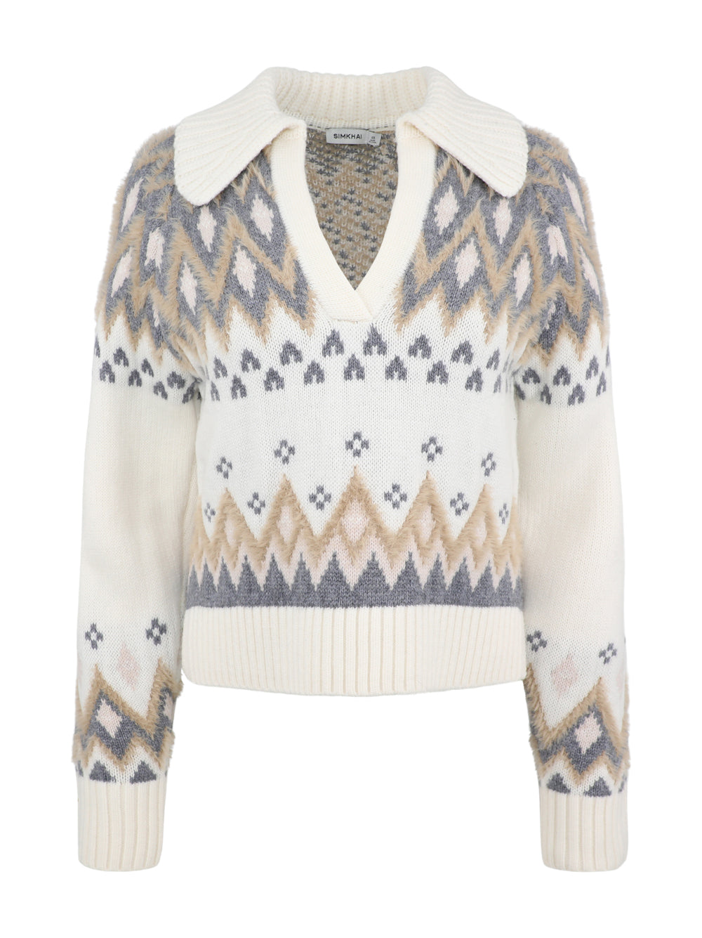 Simkhai Clarence Polo Pullover Sweater