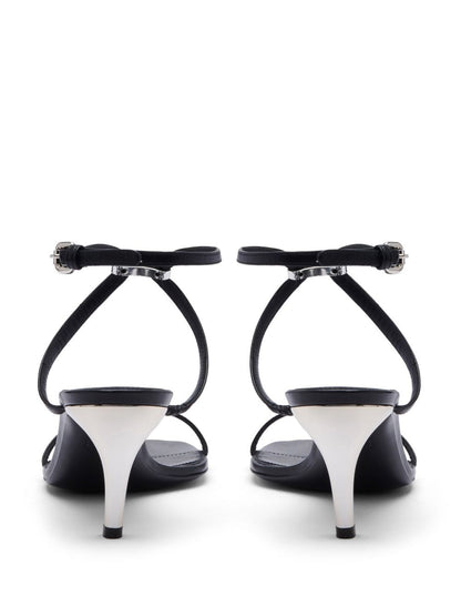 Alexander McQueen Armadillo Sandal in Black/Silver