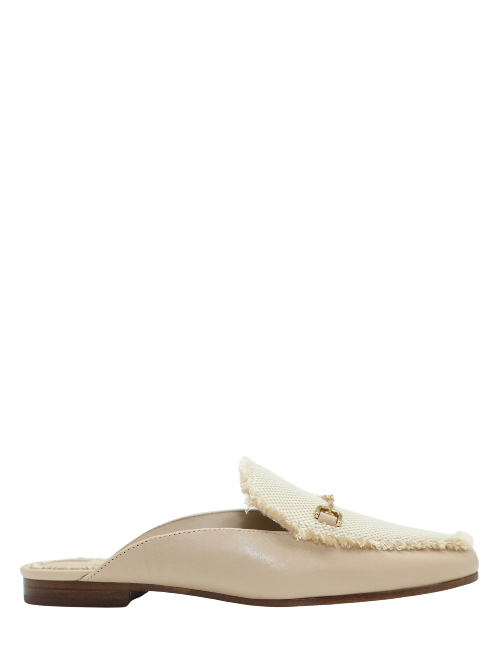 Sam Edelman Linnie Fray Bit Buckle Loafer Mule in Sandshell