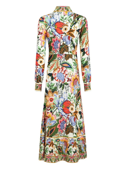 Etro Floral Paisley Print Midi Dress