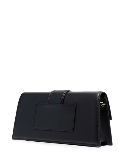 Jacquemus Le Bambino Long Leather Shoulder Bag in Black