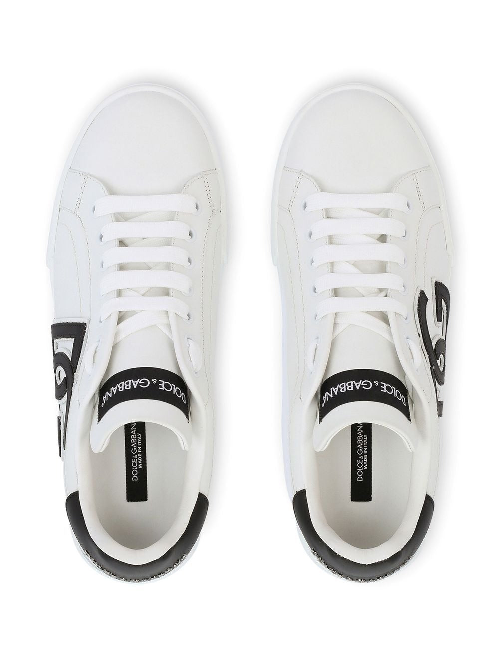Dolce & Gabbana Calfskin Portofino Sneakers with DG logo