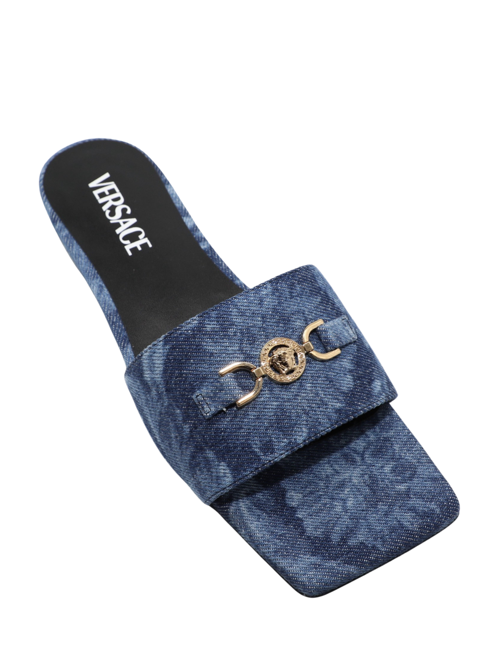 Versace Mule T.05 Fabric in Blue/Gold