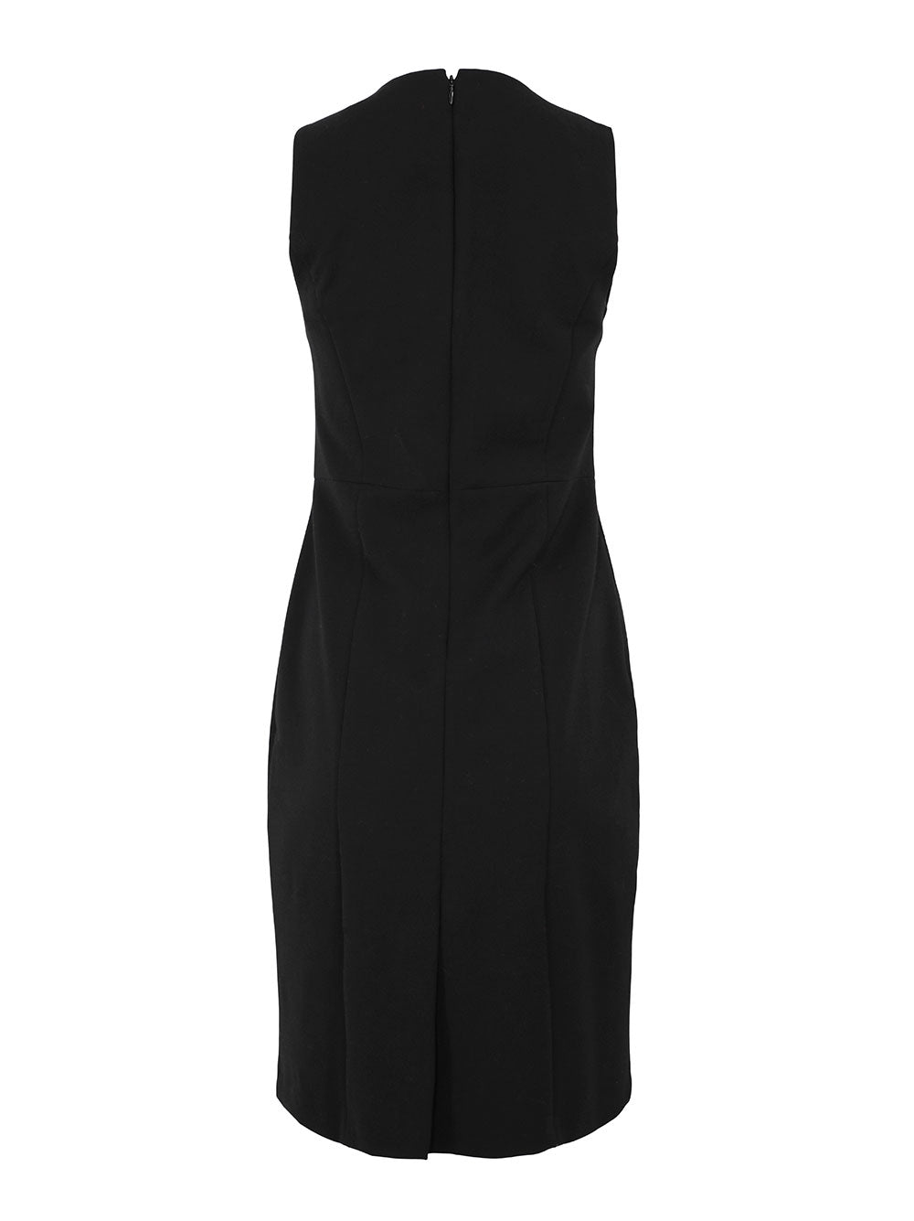 Vince Seamed Front Black Sheath Dress