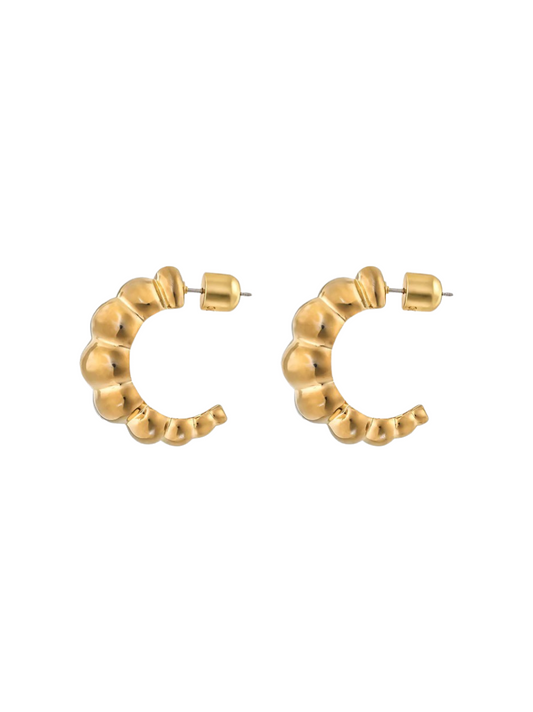 Christina Caruso Tufted Earrings in Gold