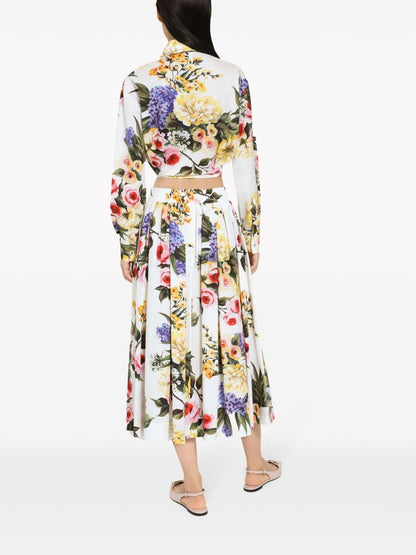 Dolce & Gabbana Giardino Floral-Print Cotton Shirt