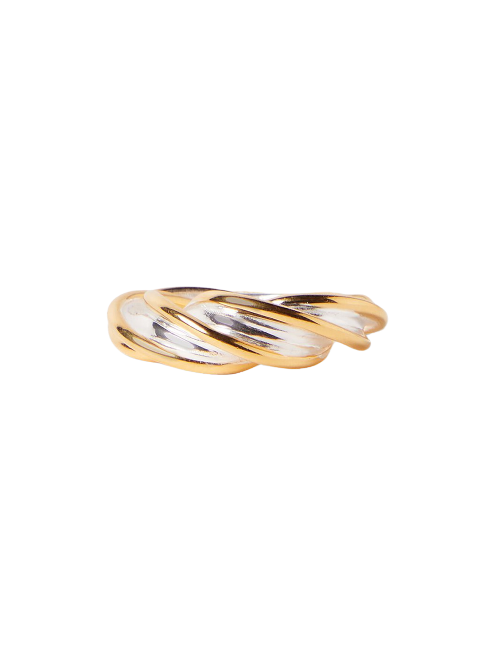 Gold and silver twist on sale ring