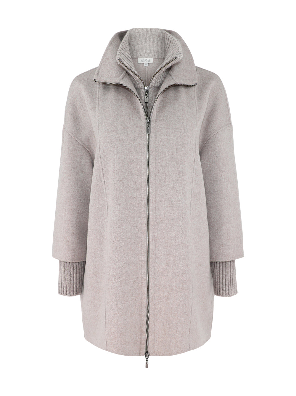 Kinross Knit Insert Zip Mock Coat (More Colors)
