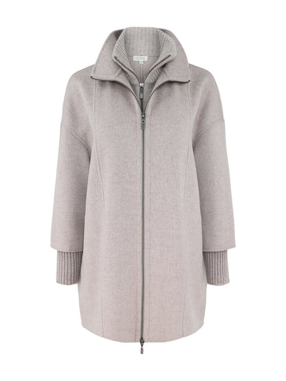 Kinross Knit Insert Zip Mock Coat (More Colors)