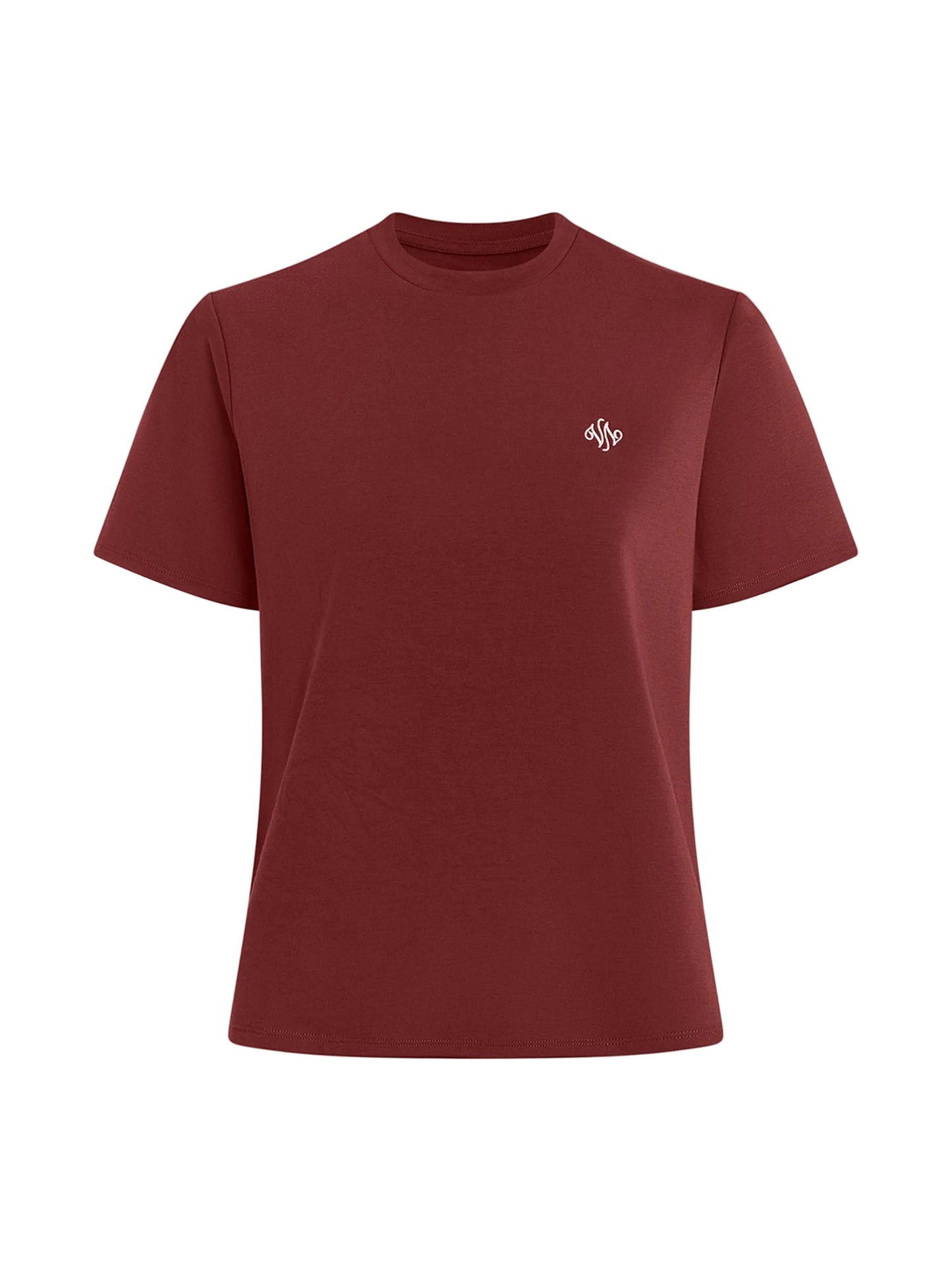 Varley Stevie Branded Tee in Port