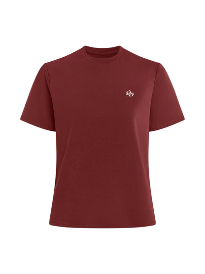 Varley Stevie Branded Tee in Port