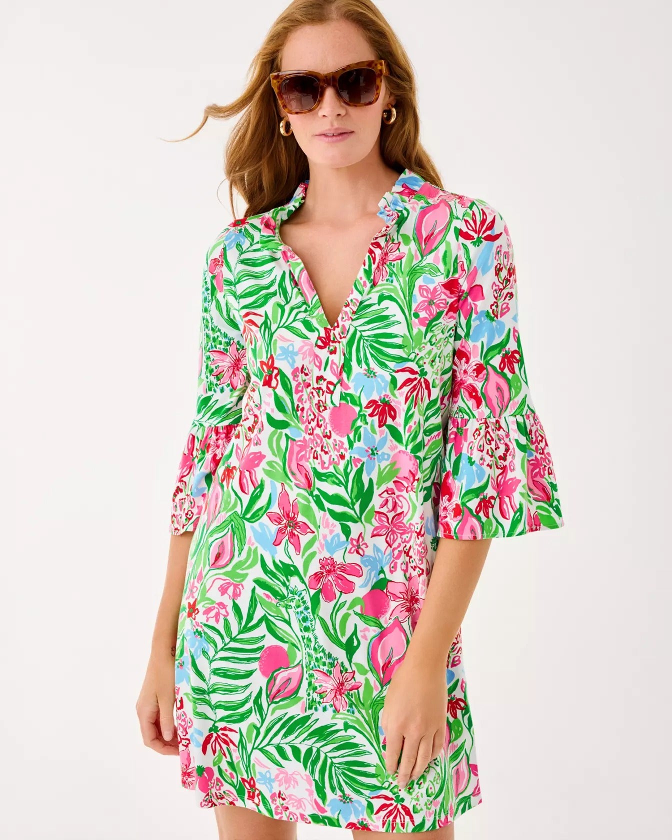 Lilly Pulitzer Hayes Dress in Multi Glowing Gardens