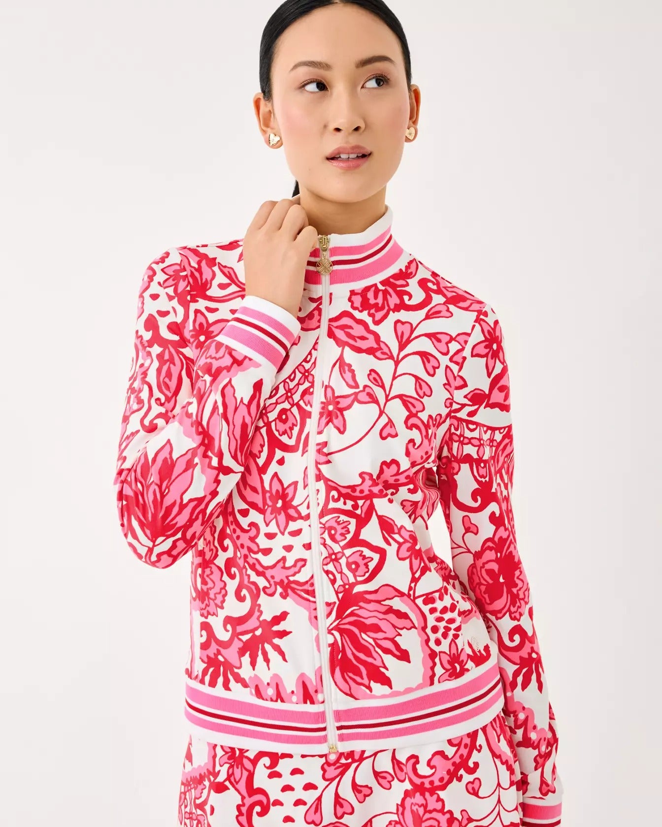 Lilly Pulitzer Regate Jacket UPF 50+ in Coconut Spicy Socialite