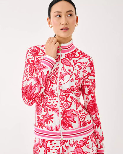 Lilly Pulitzer Regate Jacket UPF 50+ in Coconut Spicy Socialite