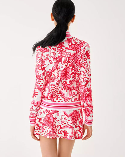 Lilly Pulitzer Regate Jacket UPF 50+ in Coconut Spicy Socialite