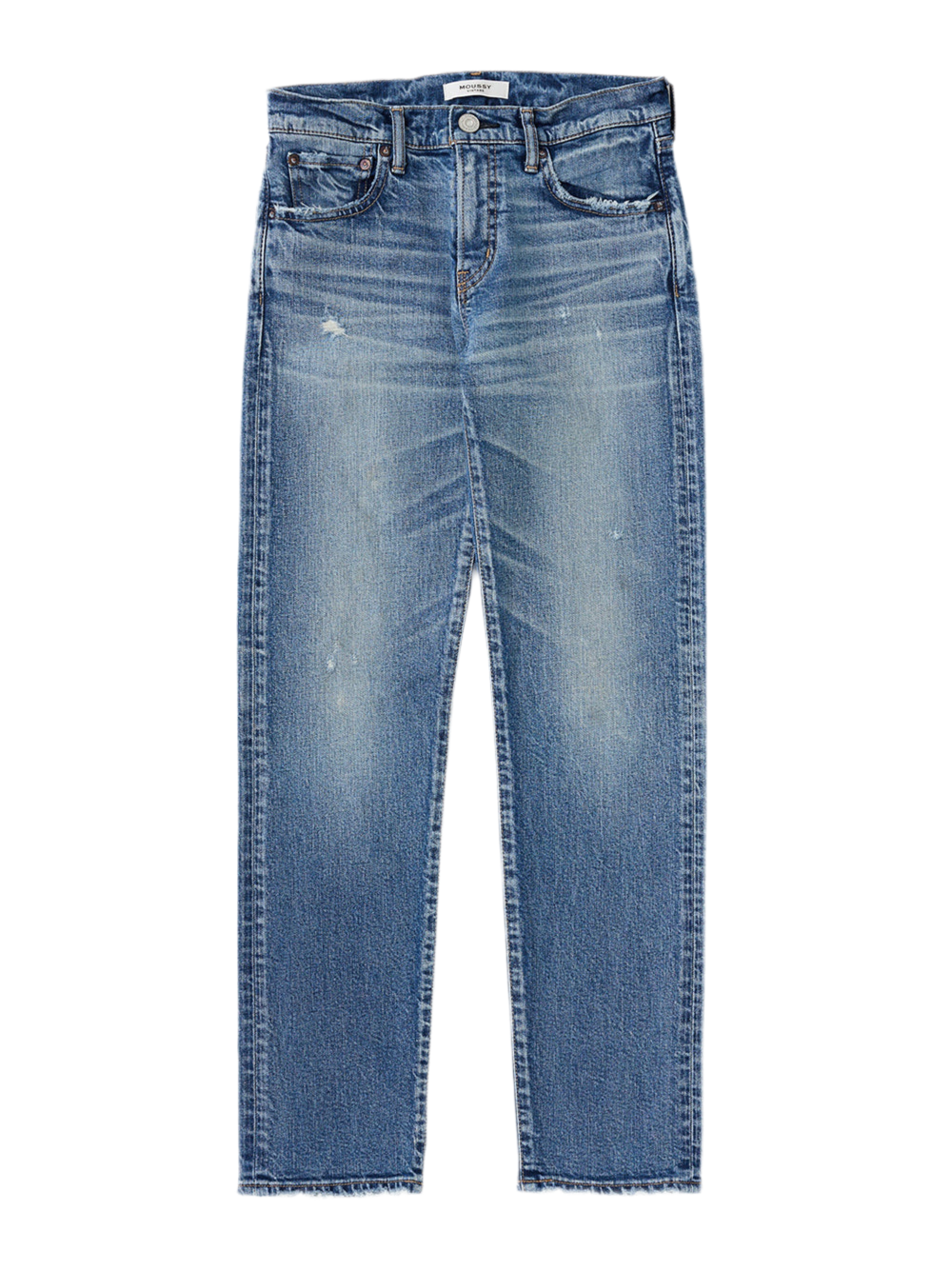 Moussy Vintage MV Linden Slim Straight Jean in Light Blue