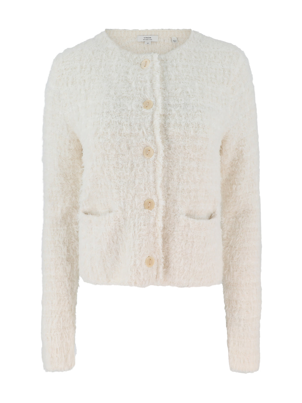 Vince Brocade Jacket Cardigan in Off White Combo