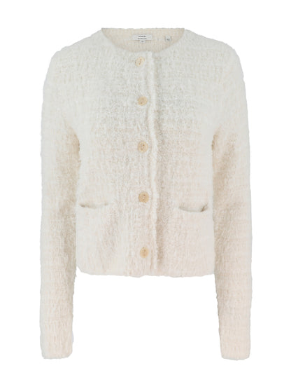 Vince Brocade Jacket Cardigan in Off White Combo