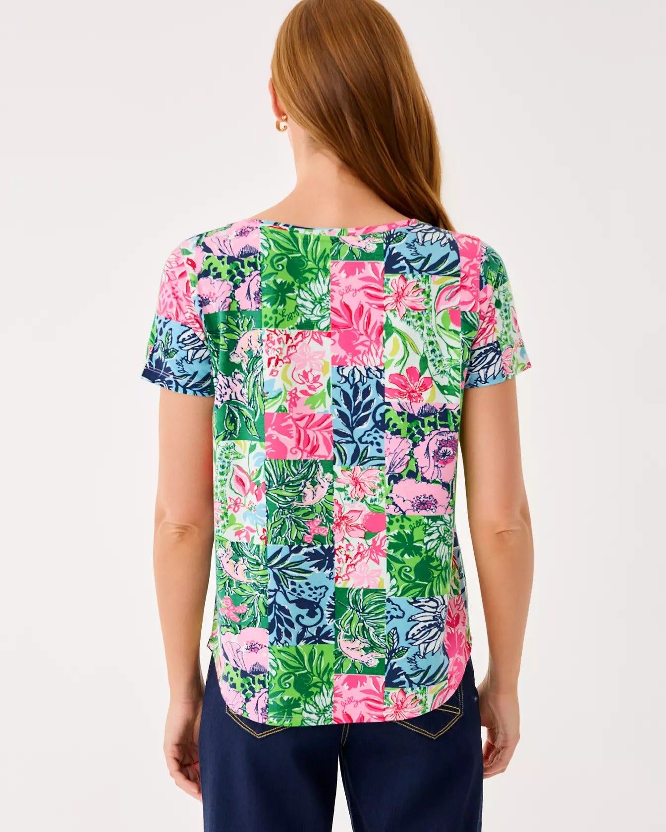 Lilly Pulitzer Key West Top in Multi Party Punch Patch