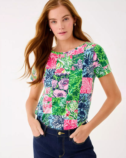 Lilly Pulitzer Key West Top in Multi Party Punch Patch